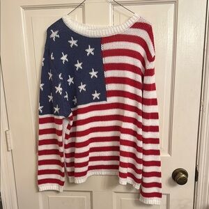 Grayson Threads Red and White Crew Neck Sweater size XXL